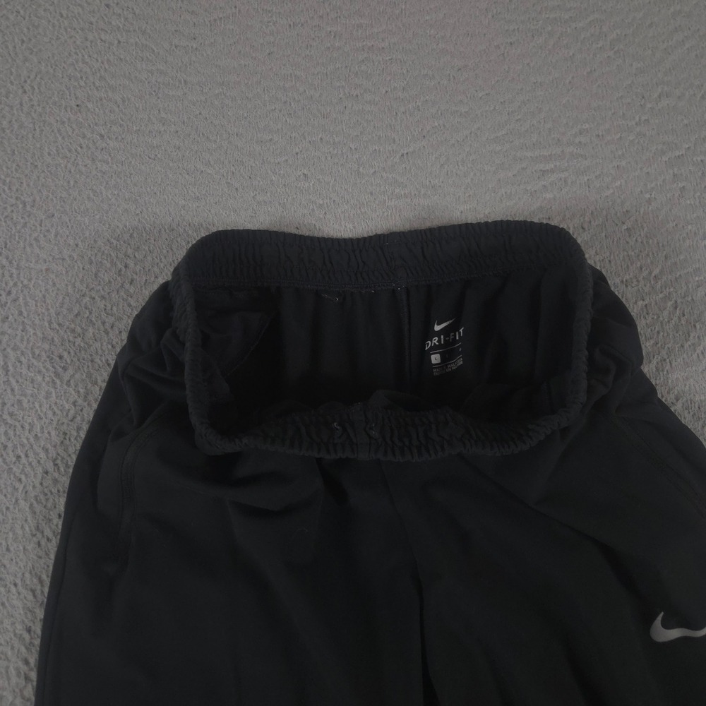Nike Pants Mens Large Black Dri-FIT Woven Running Track Tapered Leg Zip Ankle - Picture 6 of 10